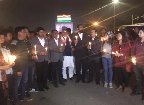 NESO organizes candlelight Vigil at India gate