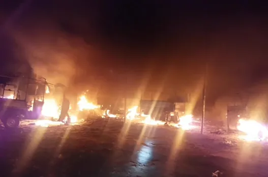 Police suspect disgruntled candidates set on fire Naba Doley’s motor company
