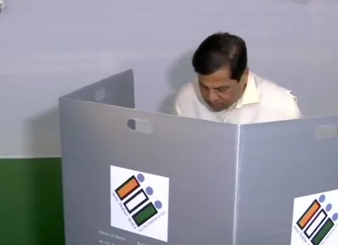 CM Sarbananda Sonowal votes in Dibrugarh