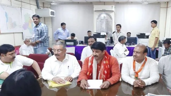 Manoj Tiwari files nomination from North East Delhi