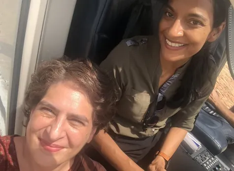 Priyanka Gandhi praises her female chopper pilot