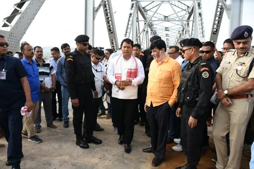 CM inspects progress of Old-Saraighat bridge repairing