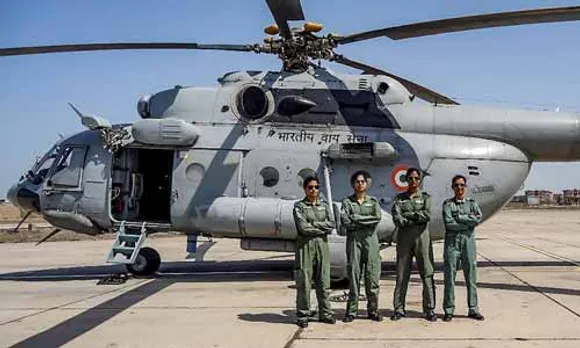 First All-Women IAF Crew Fly Mi-17 Chopper
