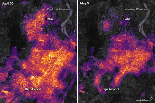 NASA releases images of Bhubaneswar, Cuttack looming in darkness