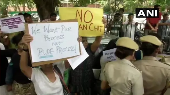 CJI clean chit: Protest outside SC, Sec 144 imposed