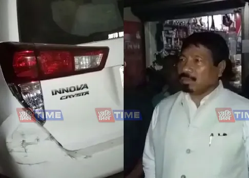Atul Bora’s Convoy Meets With Accident In Nagaon