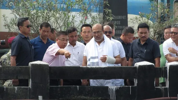 Manipur CM Inspects Nambul River Project