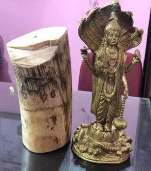 Bishnu Idol And Tusk Recovered In Golaghat