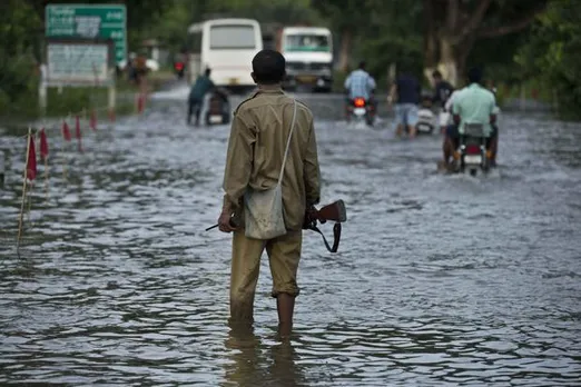 Flooding on NH 37 reduces
