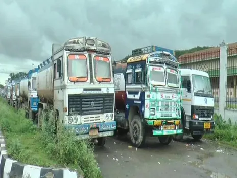 Oil Tanker Drivers On Strike In Manipur