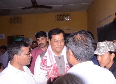 CM Sonowal out on flood inspection