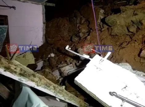 Guwahati: Landslide destroys house in Maligaon