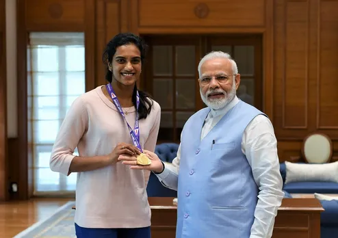 PV Sindhu meets PM Modi