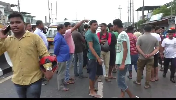 Public Stages Road Blockade in Amingaon