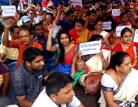 TET qualified teachers protest demanding regularisation