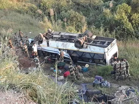 Bus carrying BSF jawans falls into gorge; 1 died