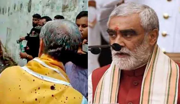 Man throws ink at Union Minister