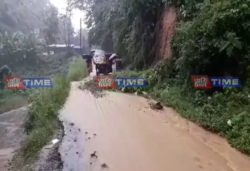 Disrupted rainfall causes landslide in Dima Hasao
