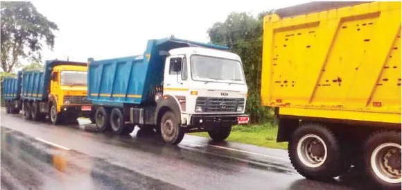 Sand Laden Truck Seized at Sonari