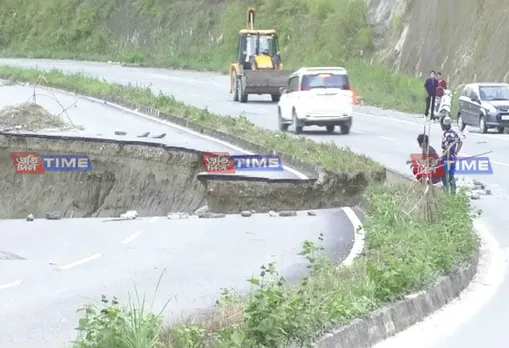 Heavy landslide at Gohpur NH-415