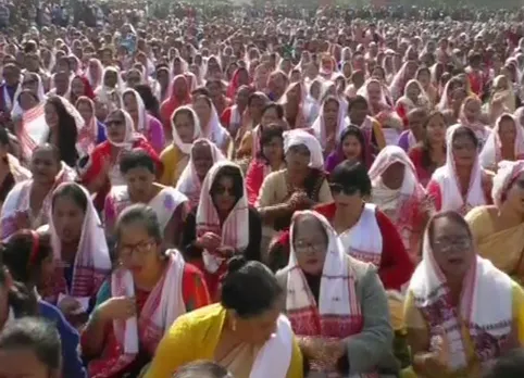 Assam: Women protest against CAA