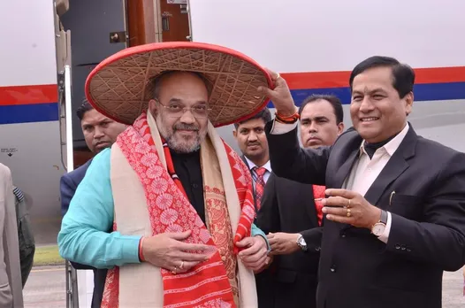 Sonowal welcomes Amit Shah to NE