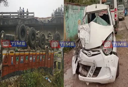 1 killed, 6 injured in separate road accidents