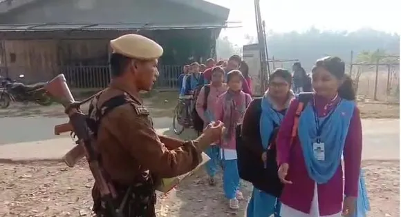 Assam Cop’s Unique ‘Good luck’ to students