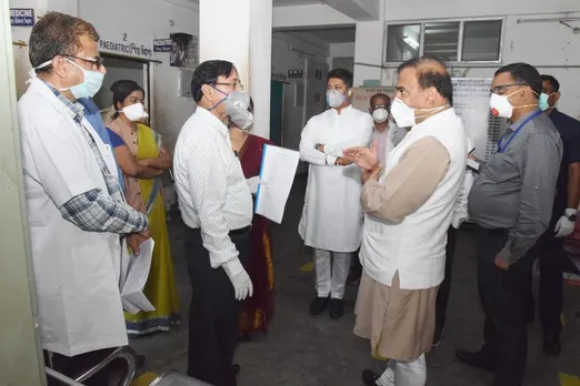 Himanta visits COVID-19 patients in Golaghat