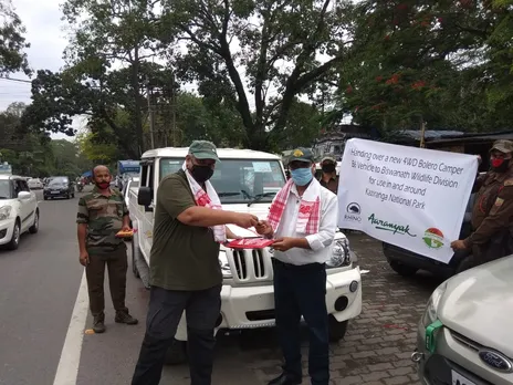 Aaranyak & IRF Donates a 4WD Bolero Camper to KNP