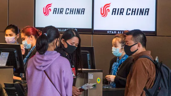Chinese nationals being evacuated from India
