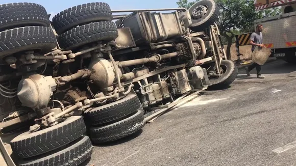 Truck Rolled Over In Guwahati