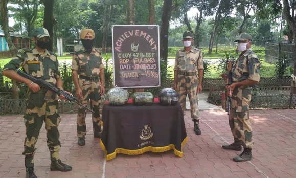 BSF seizes 25kg Ganja, 130 bottles of Phensedyl