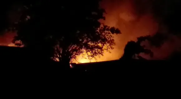 Massive fire explosion at Panikheti