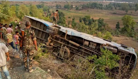 10 CRPF Personnel Injured As Truck Overturns