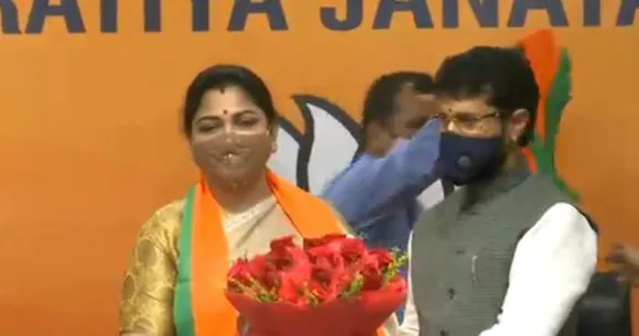 Actor-Turned Politician Khushbu Sundar Joins BJP