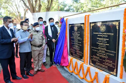 Majuli: CM Sonowal Lays Foundation Stone Of PEB Police Barracks