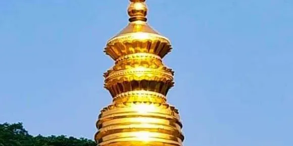 Main Dome of Kamakhya Temple Adorned in Gold