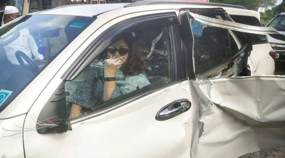 BJP’s Khushbu Sundar’s Car Hit by a Tanker