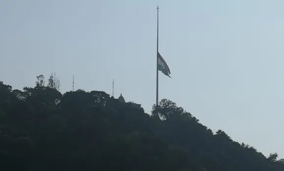 National Flag Half-Mast In Gandhi Mandap
