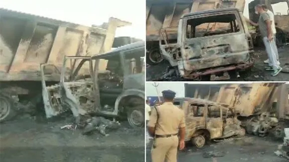 Andhra: 5 Killed After Cars Hit Diesel Laden Truck
