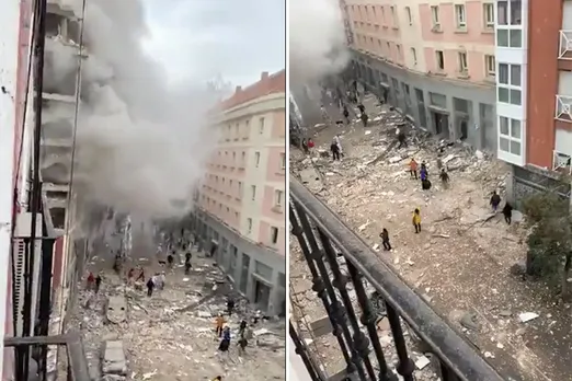 Massive Explosion Rocks Central Madrid