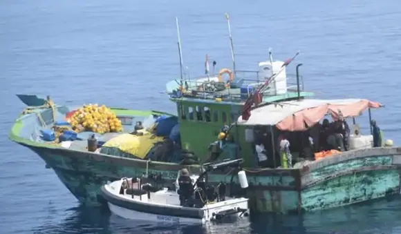 11 Fishermen Rescued By ICG As Boat Catches Fire