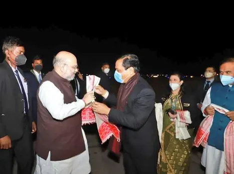 Amit Shah Reaches Guwahati, to Visit Bongaigaon Today
