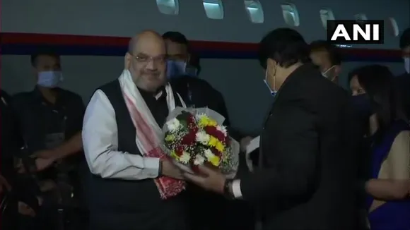 Amit Shah Arrives In Guwahati, To Visit Nagaon & Diphu