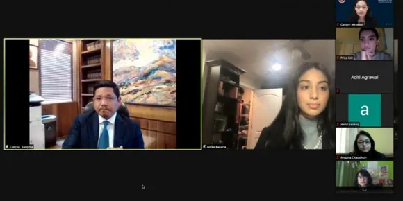 Meghalaya CM Conrad Sangma Interacts With Harvard Students