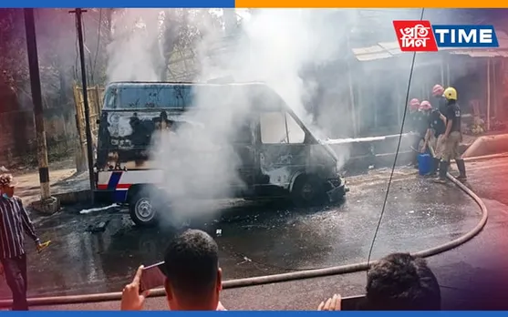 Guwahati: Ambulance Catches On Fire, Patient Rescued