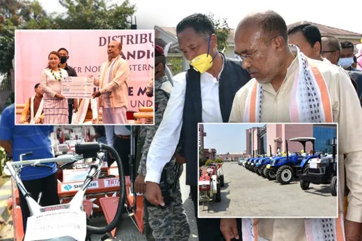 Manipur CM Distribute Machineries, Equipments To Farmers