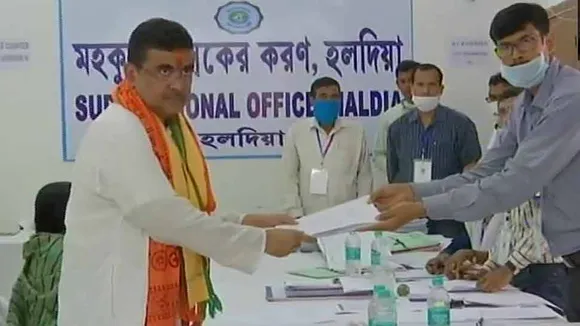 BJP’s Suvendu Adhikari Files Nomination from Nandigram