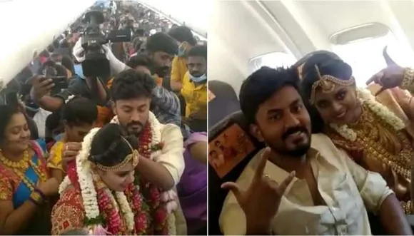Tamil Nadu Couple Ties Knot In Flight To Avoid COVID Restrictions